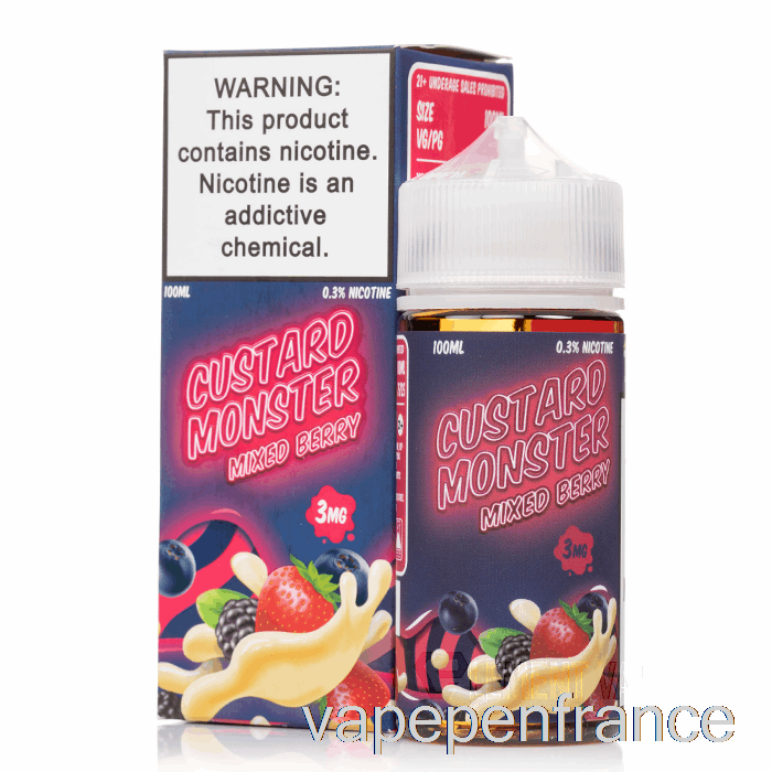 Baies Mélangées - Monstre à La Crème - Stylo Vape 100 Ml 6 Mg